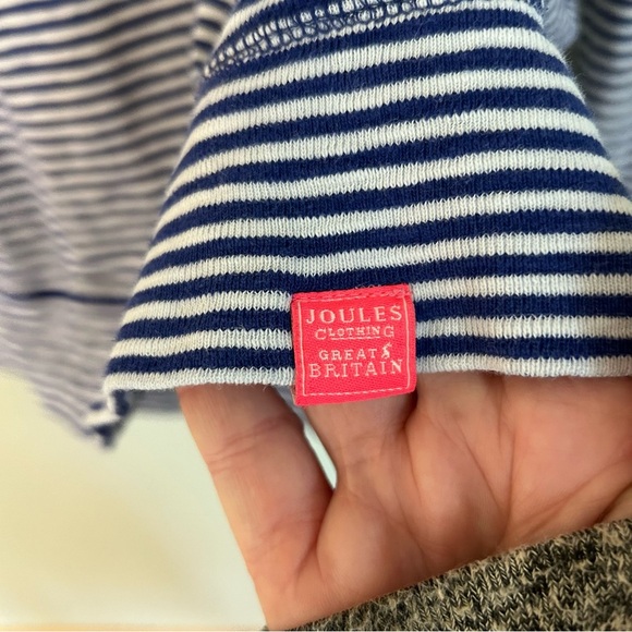 Joules Striped Marlston Cotton Knit Hooded Shirt. Size 14. - Picture 2 of 10